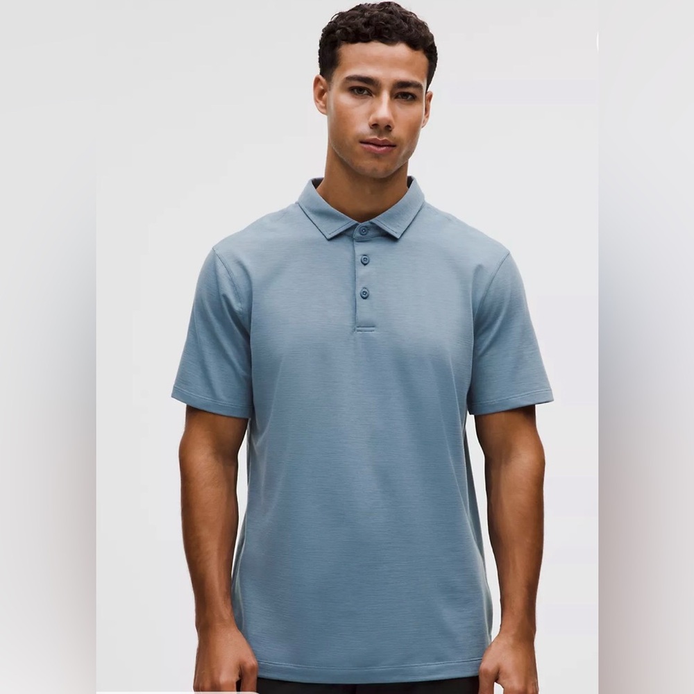 lululemon athletica Men's Polo Shirt in Steel Blue